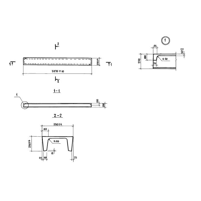 Плита перекрытия 1ПДС6-3